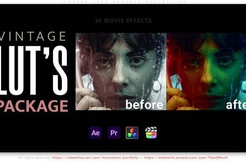 Vintage LUTs Presets Collection
