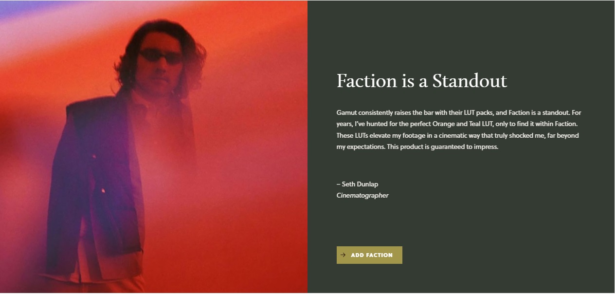 Gamut The Faction LUT Collection