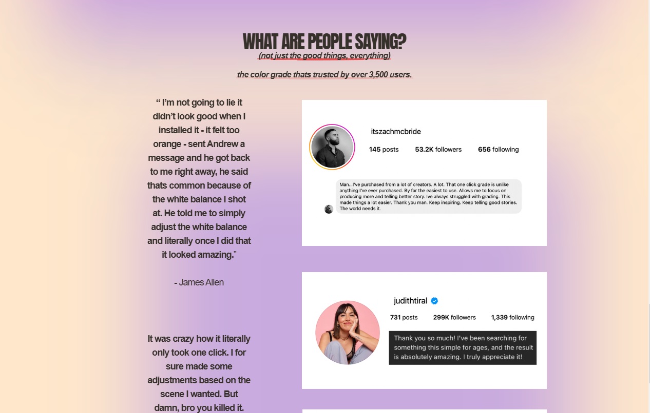Andrews Bodega One Click PowerGrade and LUT